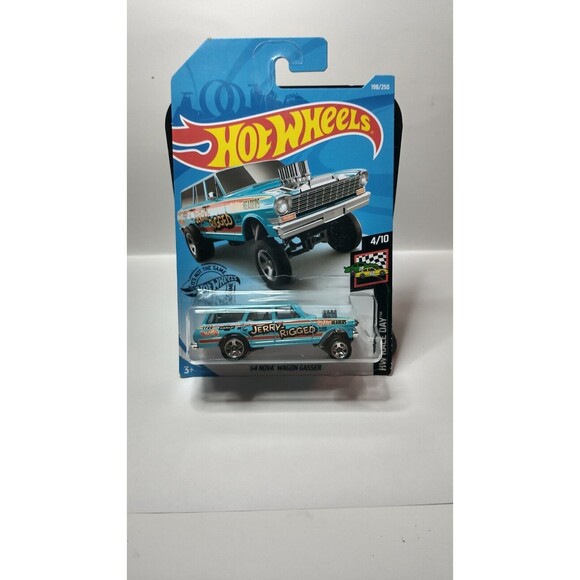 HOT WHEELS 2019 HW RACE DAY '64 NOVA WAGON GASSER - Picture 1 of 5